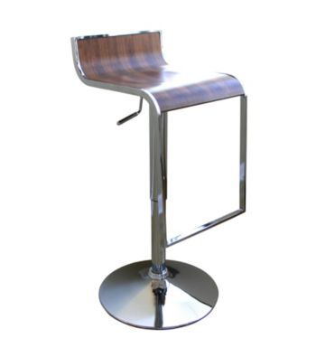 Baxton Studios Dromio Low-Back Adjustable Swivel Bar Stool