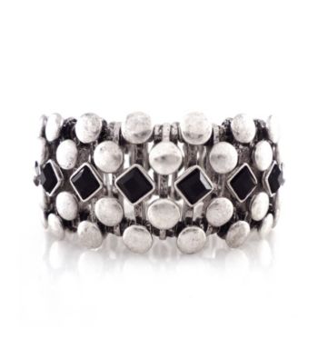 Jessica Simpson® Silvertone Studded Stretch Bracelet