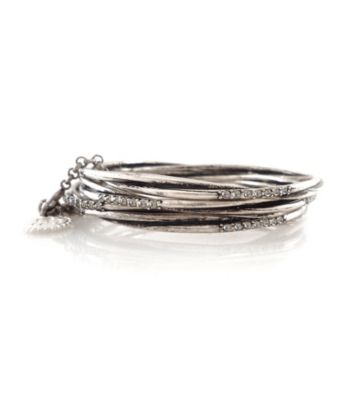 Jessica Simpson Silvertone Bangle Bracelet Set