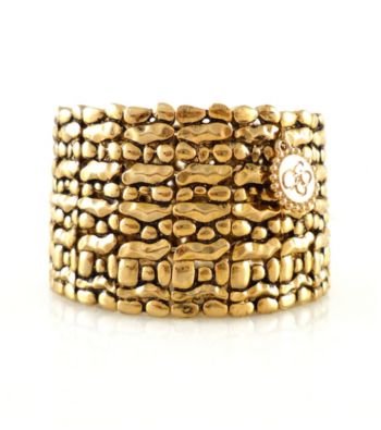 Jessica Simpson Goldtone Textured Stretch Bracelet