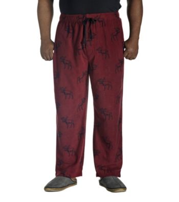 Harbor Bay® Men's Big & Tall Microfleece Print Lounge Pants