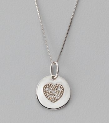 Diamond Accent Heart Pendant in Sterling Silver