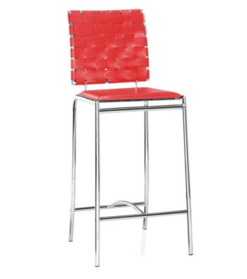 Zuo Modern Set of 2 Criss Cross Counter Stools