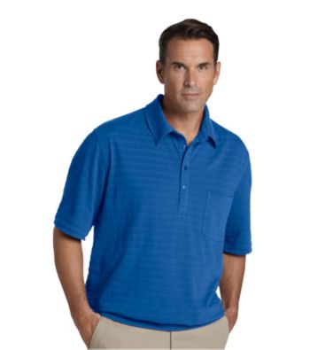 Harbor Bay® Men's Big & Tall Jacquard Banded-Bottom Shirt