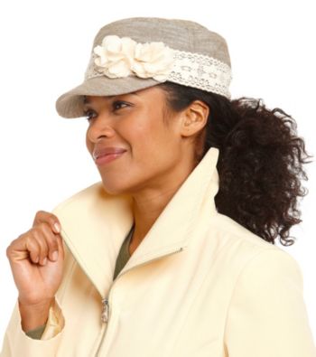 Relativity® Flower Lace Cadet Fashion Hats
