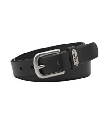 Fossil® Logo Keeper Belt - Black