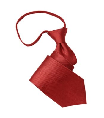 Gold Series™ Men's Big & Tall Red Textured Silk Zipper Tie