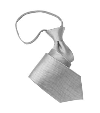Gold Series™ Men's Big & Tall Silver Textured Silk Zipper Tie