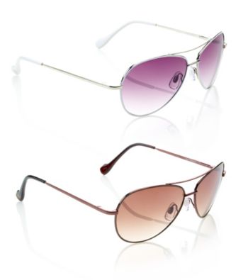 Jessica Simpson Metal Aviator Sunglasses
