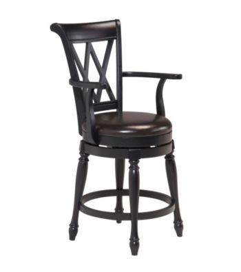 Home Styles® Traditional Swivel Bar Stool Black