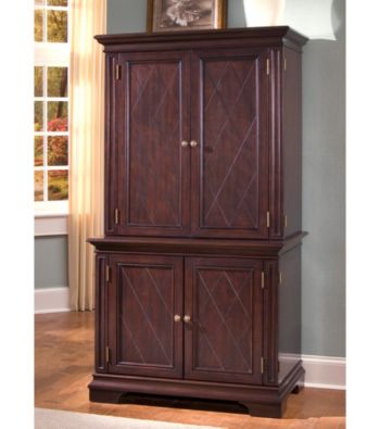 Home Styles® Dover Compact Computer Desk & Hutch Windsor Cherry