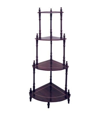 Ore International™ Cherry 4-Tier Corner Stand