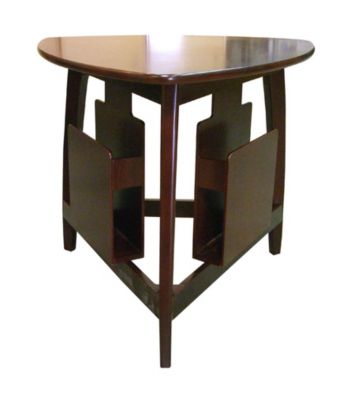 Ore International™ 3-Corner Cherry Magazine Table