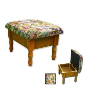 Ore International™ Oak Foot Stool with Storage
