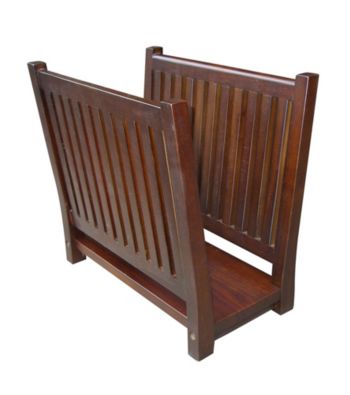 Ore International™ Mahogany Magazine Rack