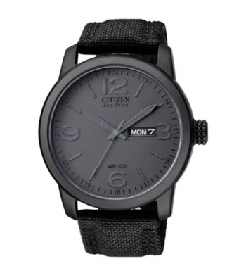 Citizen® Men's Eco-Drive Black Ion-Plated Watch