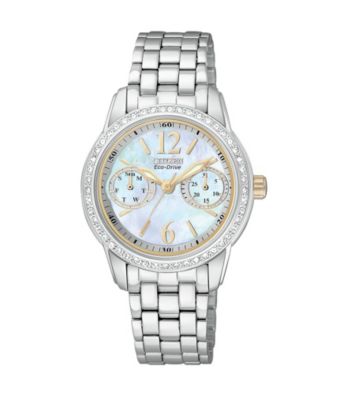 Citizen® Women's Eco-Drive Silhouette Crystal Stainless Steel Watch