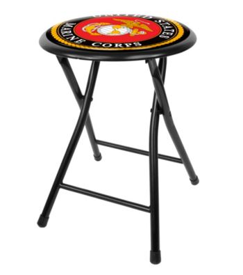 United States Marine Corps 18 Inch Black Folding Stool