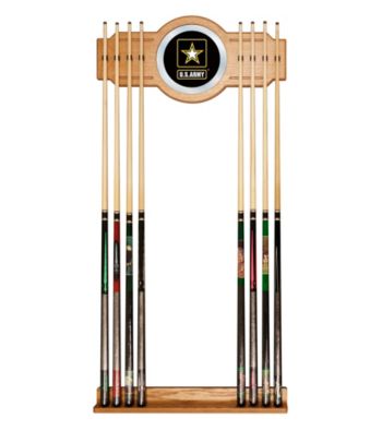 U.S. Army Billiard Cue Rack with Mirror