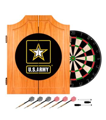 U.S. Army Wood Dart Cabinet Set