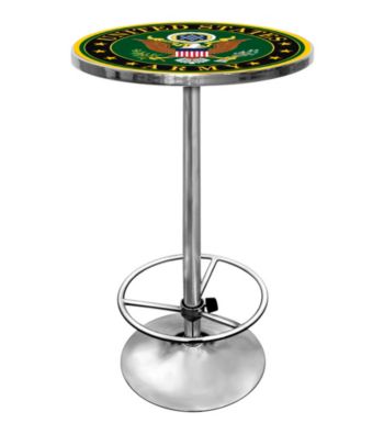 U.S. Army Symbol Chrome Pub Table