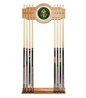 U.S. Army Symbol Billiard Cue Rack with Mirror