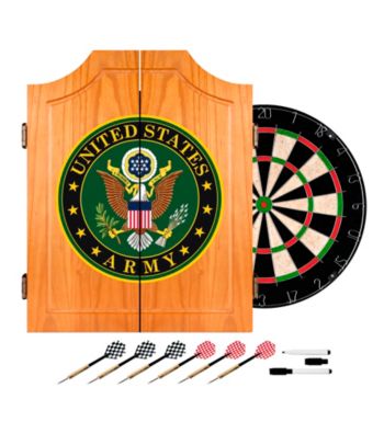 U.S. Army Symbol Wood Dart Cabinet Set