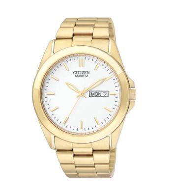 Citizen® Men's Gold-Tone Watch with White Dial
