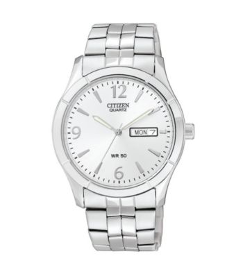 Citizen® Men's Stainless Steel Watch with Silver Dial