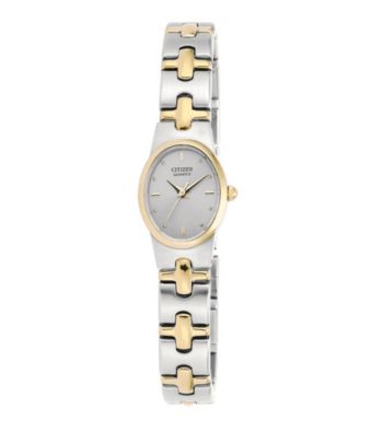 CitizenÂ® Women's Oval-Shaped Two-Tone Stainless Steel Watch