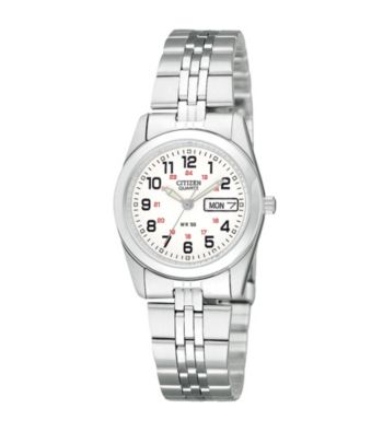 UPC 013205073588 product image for Citizen Women's Stainless Steel Railroad-Approved Watch with White Dial Women's | upcitemdb.com