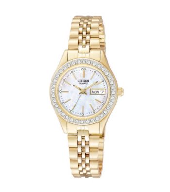 Citizen® Women's Goldtone Watch with Crystal Accents