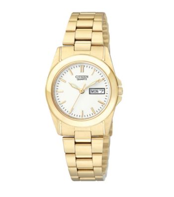 Citizen® Women's Goldtone Watch with White Dial