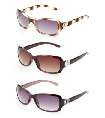 Relativity® Plastic Rectangle Sunglasses