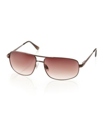Paradise Collection® Men's Brown Metal Pilot Sunglasses