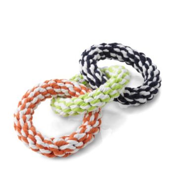 John Bartlett Pet Large 3-Ring Rope Toy for Dogs
