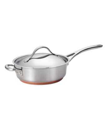 Anolon® Nouvelle Stainless Steel 3-qt. Covered Saute Pan