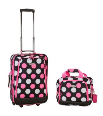 Rockland 2-pc. Multi Pink Dots Luggage Set