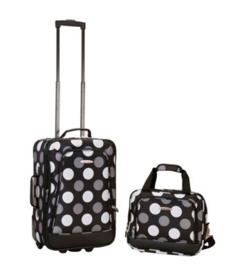 Rockland 2-pc. New Black Dot Luggage Set