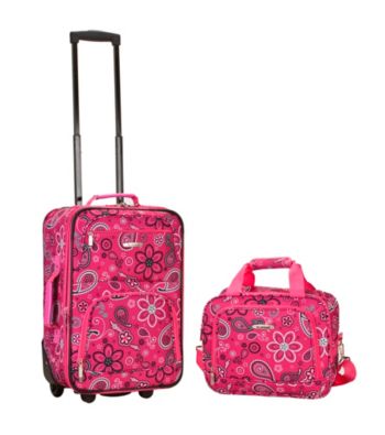 Rockland 2-pc. Pink Bandana Luggage Set