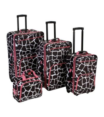 Rockland 4-pc. Pink Giraffe Luggage Set