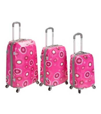 Rockland 3-pc. Pink Vision Polycarbonate/ABS Luggage Set