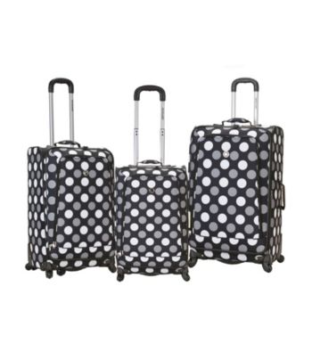Rockland Polo Equipment Black Dots 3-pc. Fusion Spinner Luggage Set