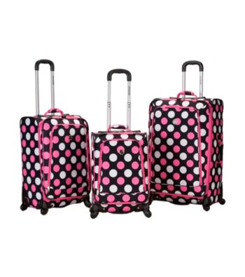 Rockland Polo Equipment Pink Dots 3-pc. Fusion Spinner Luggage Set