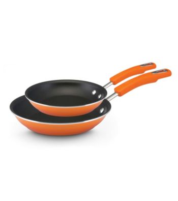 Rachael Ray® Two-Tone Orange Hard Enamel Skillet Twin Pack