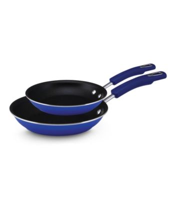 Rachael Ray® Two-Tone Blue Hard Enamel Skillet Twin Pack