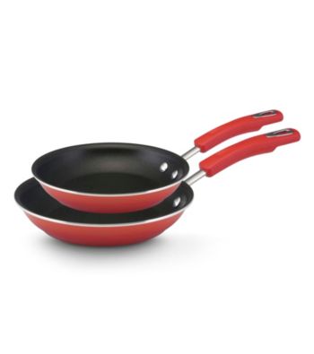 Rachael Ray® Two-Tone Red Hard Enamel Skillet Twin Pack