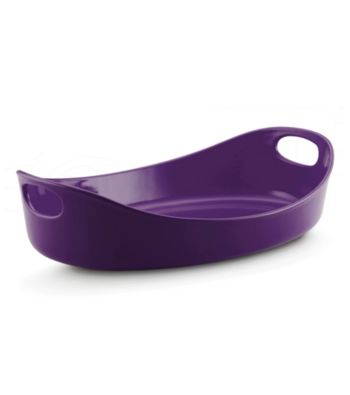 Rachael Ray® Purple Stoneware Large Oval Baker Pan