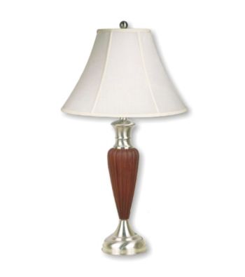 Ore International™ Walnut Decor-Base Table Lamp