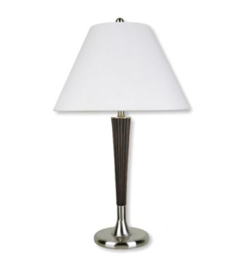 Ore International™ Walnut and Silver Table Lamp